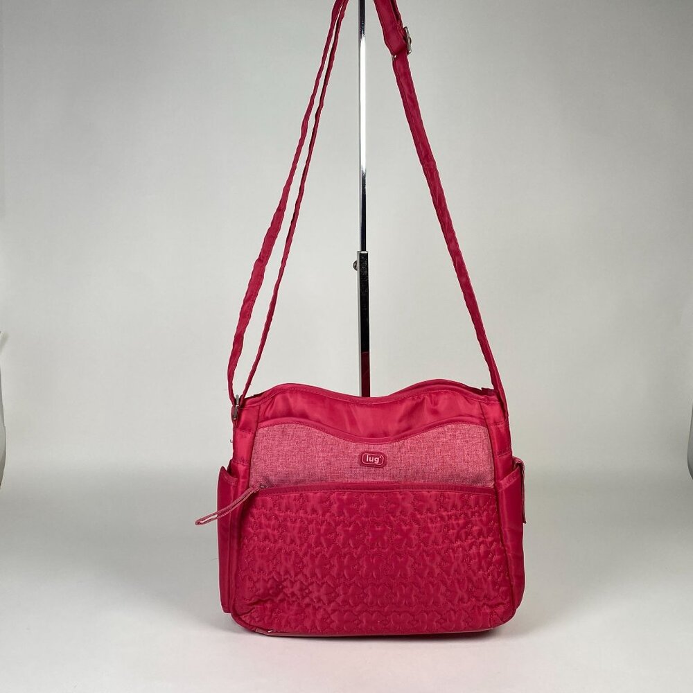 Lug Breeze Crossbody Bag Purse Quilted Adjustable Strap Pink Lightweight